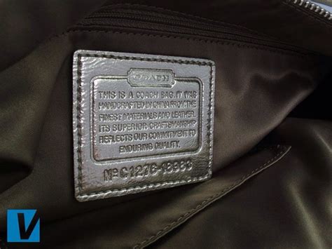 coach bag label